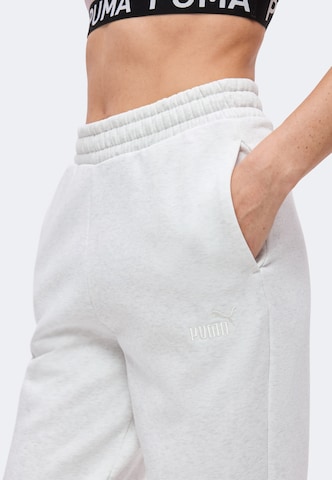 PUMA Tapered Παντελόνι φόρμας 'ESS No. 1' σε λευκό