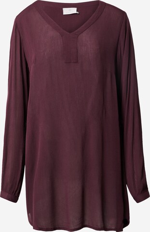 KAFFE CURVE Tunic 'Amber' in Red: front