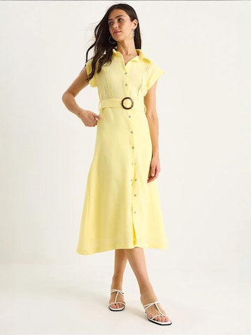 Robe-chemise Bianco Lucci en jaune