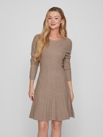 VILA Knitted dress 'Sachin' in Brown: front
