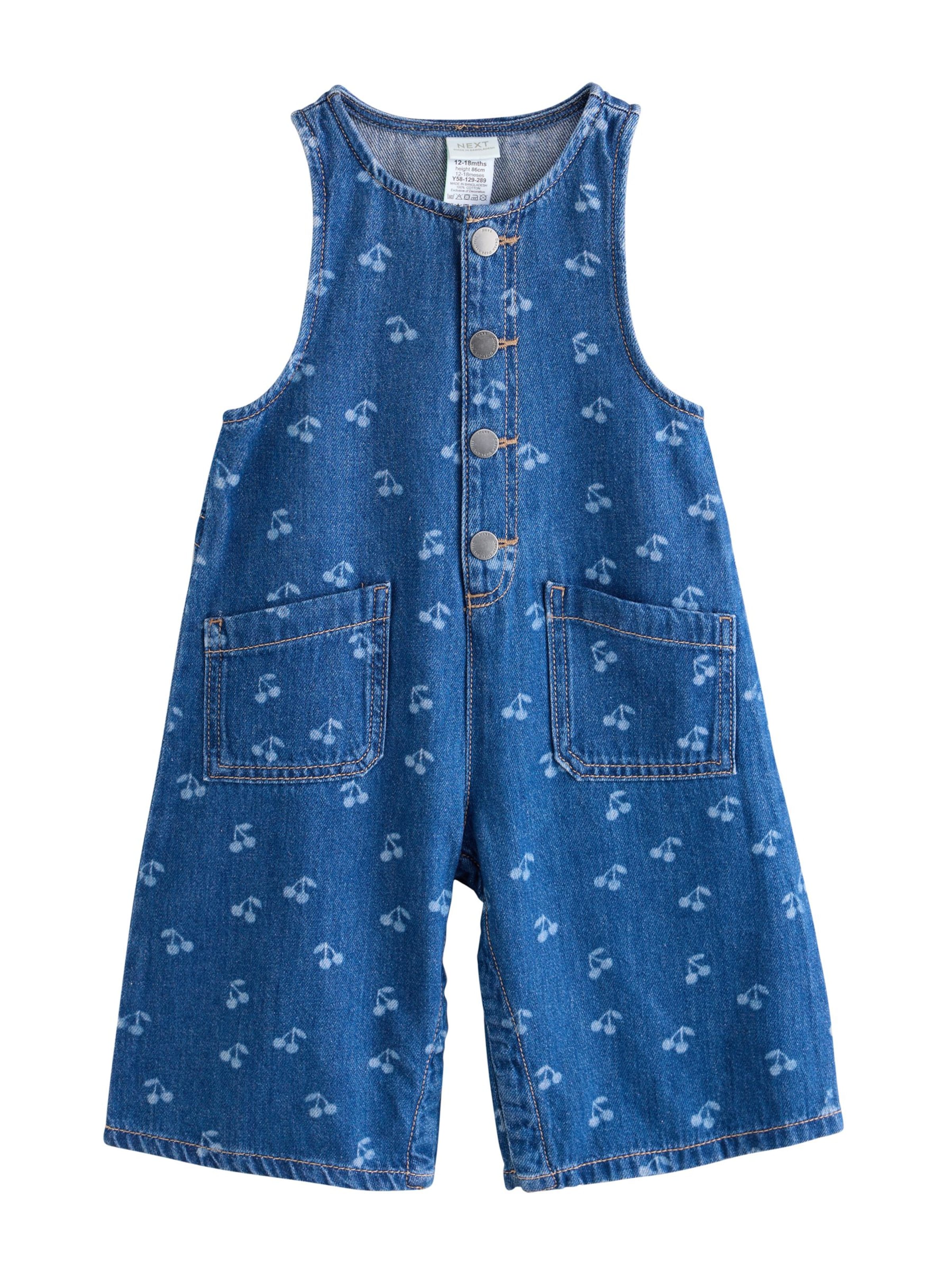 Next Loose fit Overalls in Blue: front