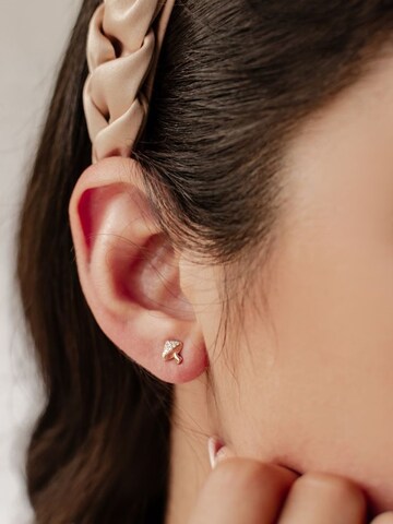 Hey Happiness - Pendientes 'Magic Toadstool' en oro