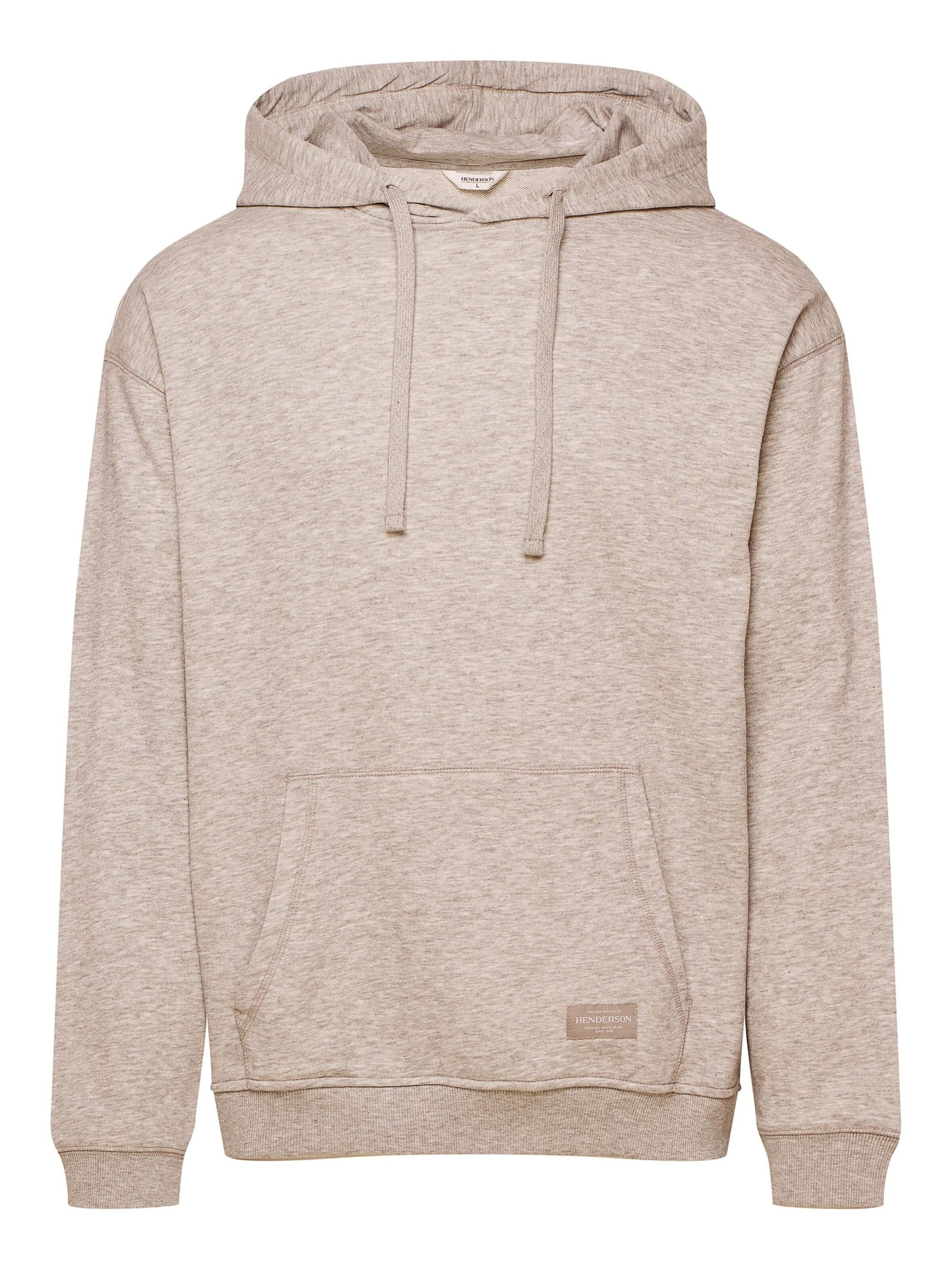 Felpa 'Kapuzensweatshirt Motion, French Terry, mit Rippbündchen' di Henderson in grigio