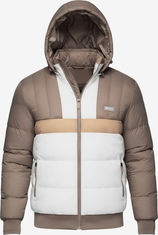 Ombre Winterjas in Beige: voorkant