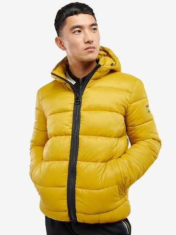 Barbour International Winter Jacket in Yellow: front