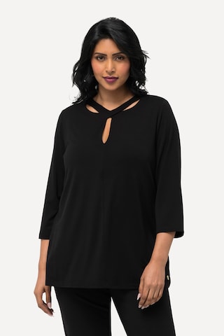 Ulla Popken Shirt in Zwart: voorkant