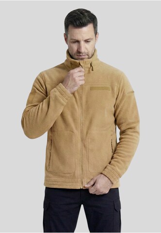 Brandit Fleecejacke 'Combat' in Beige