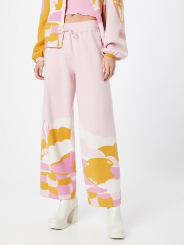 Wide Leg Pantalon 'Ami' Helmstedt en rose : devant