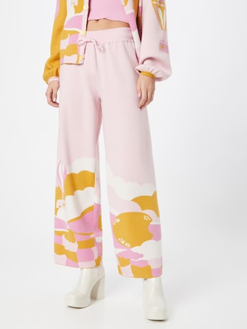 Wide leg Pantaloni 'Ami' di Helmstedt in rosa: frontale