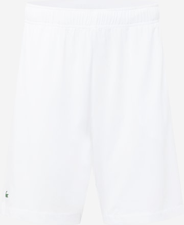 Lacoste Sport Regular Workout Pants in White: front