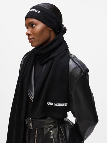 Karl Lagerfeld Schal in Schwarz: Vorderseite