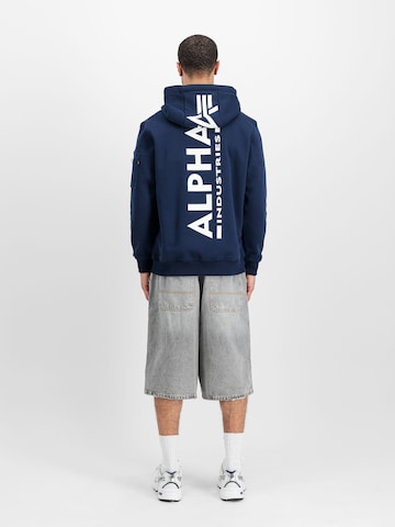 ALPHA INDUSTRIES Sweatshirt 'Backprint' in Blue
