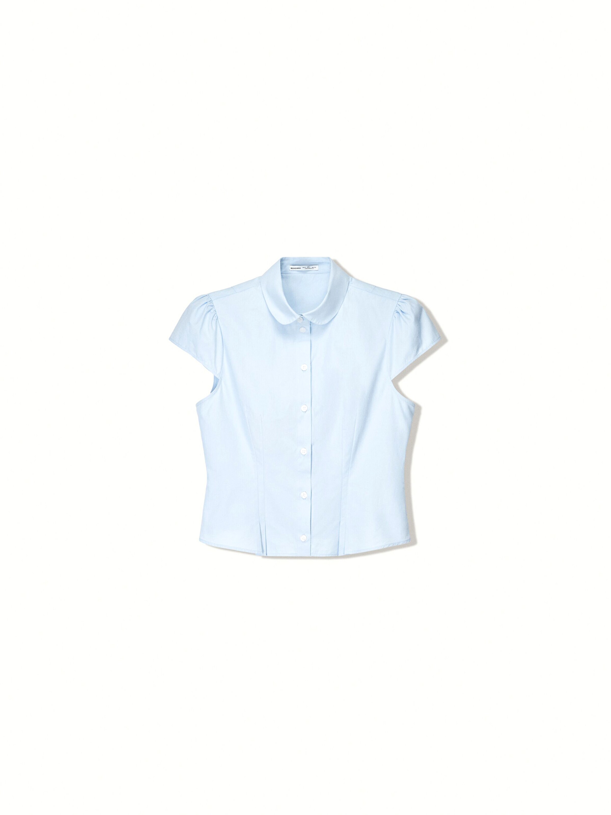 Chemisier Bershka en bleu : devant