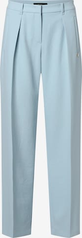 Marc Cain Regular Pleat-Front Pants in Blue: front