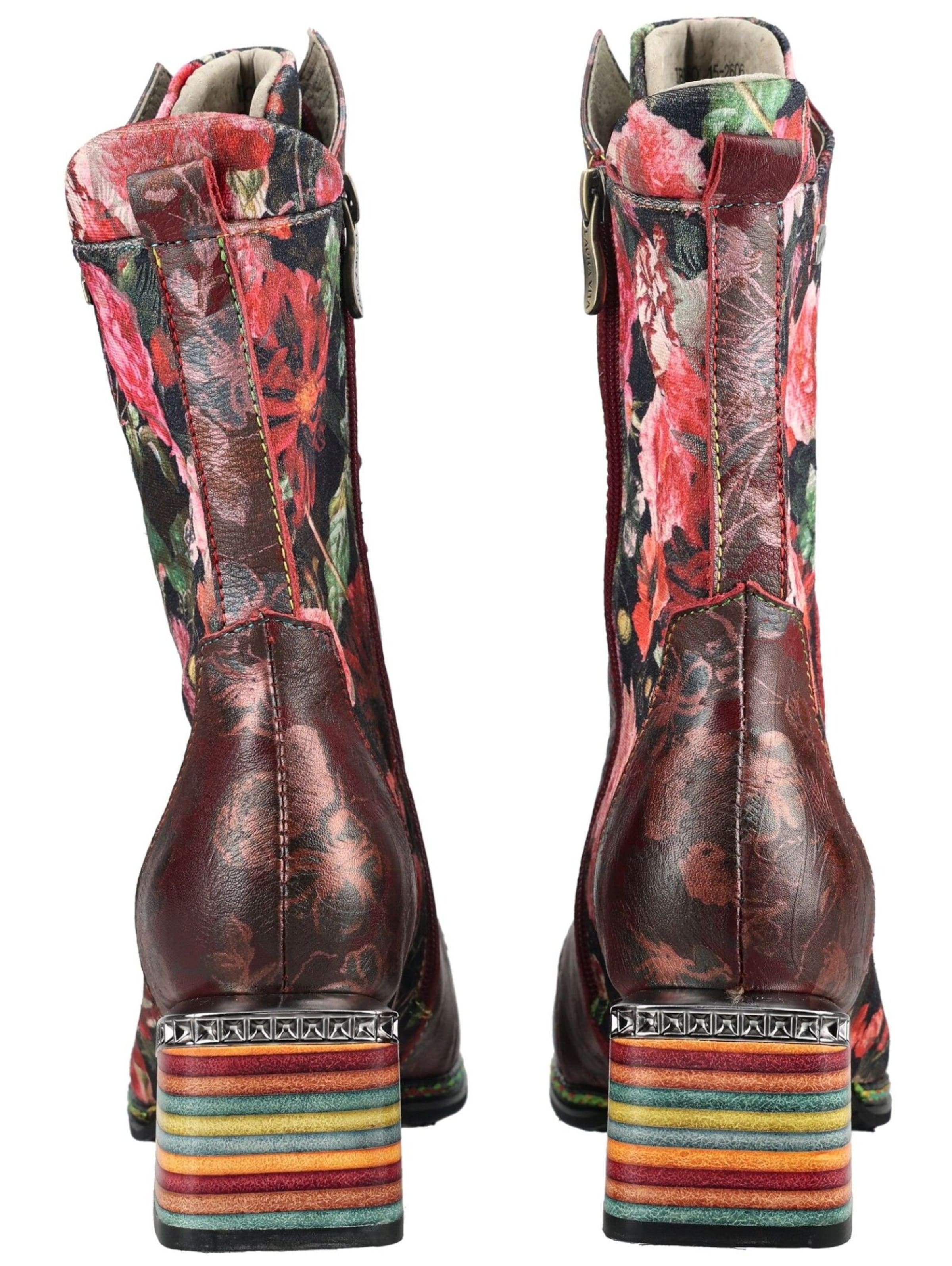 Bottines à lacets Laura Vita en rouge