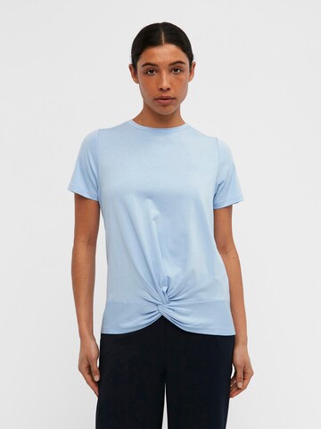OBJECT Тениска 'Stepnanie' в синьо: отпред