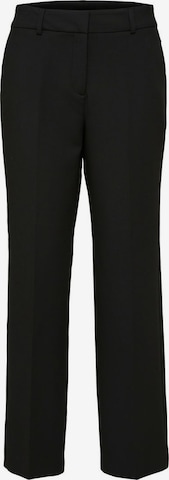 Regular Pantalon à plis SELECTED FEMME en noir : devant