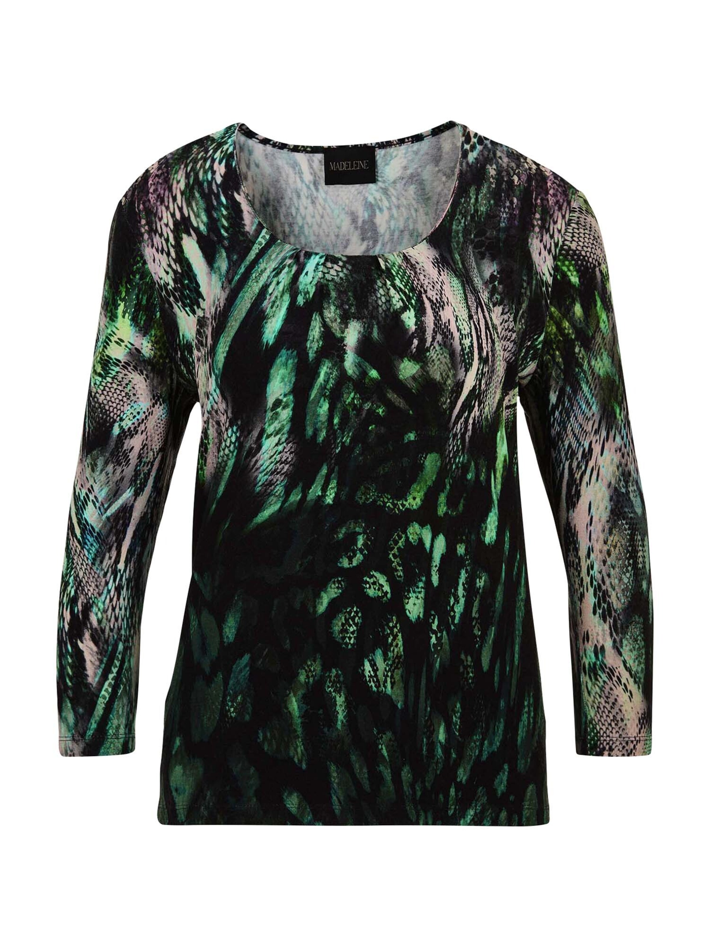 MADELEINE Shirt in Light grey / Dark green / Black, Item view