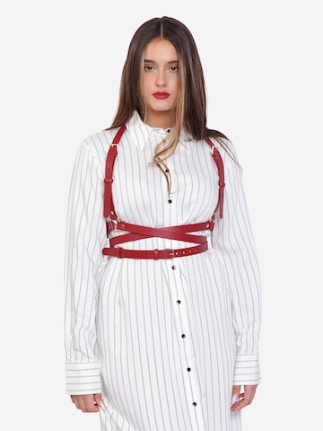 Haute Cuir Bælte 'Double Belt Harness' i rød