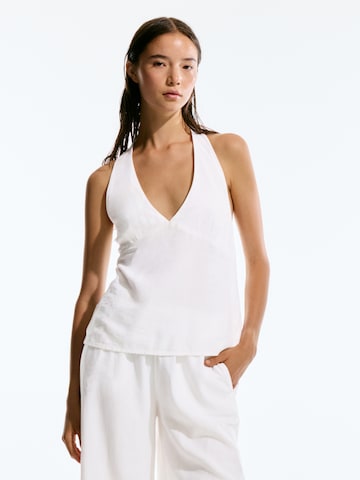 Pull&Bear Blusentop in Weiß: Vorderseite