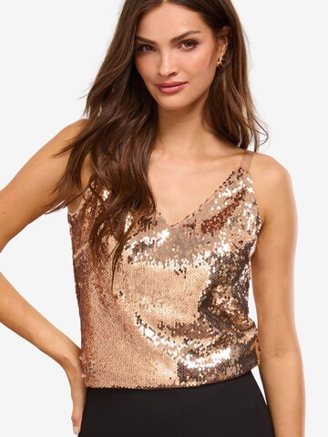 Top di Lipsy in oro: frontale