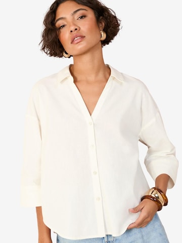 Chemisier Friends Like These en blanc : devant