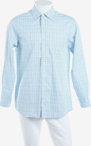 Walbusch Button Up Shirt in S in Blue: front