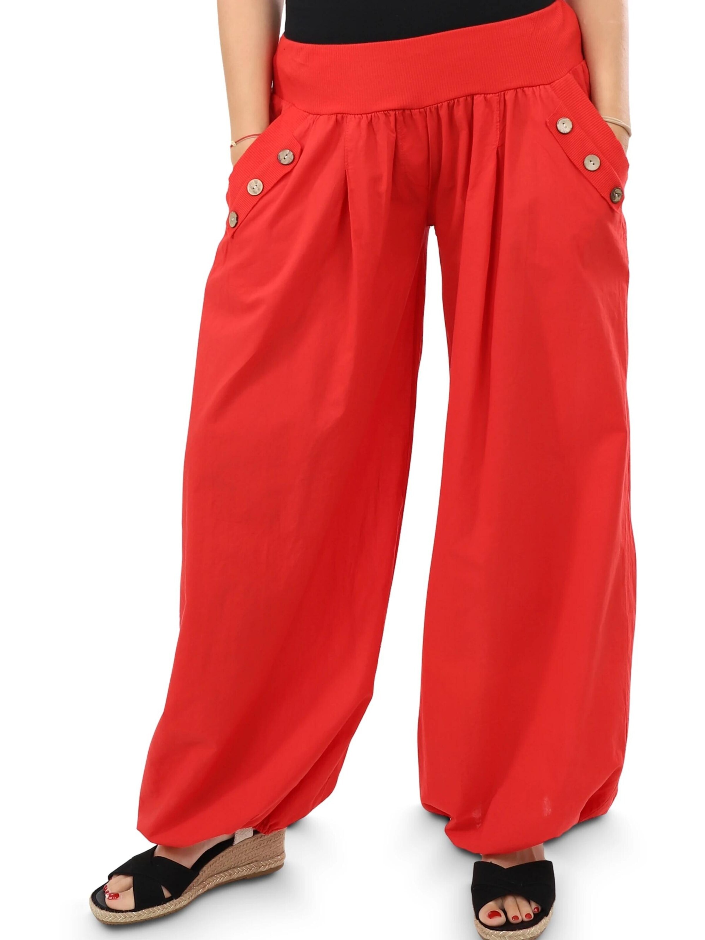 malito more than fashion Loose fit Harem Pants in Red