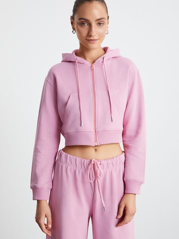 Grimelange - Sudadera con cremallera en rosa: frente