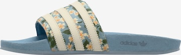 Saboți 'ADILETTE' de la ADIDAS ORIGINALS pe albastru: față