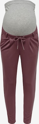 Only Maternity Slim fit Pleat-Front Pants in Purple