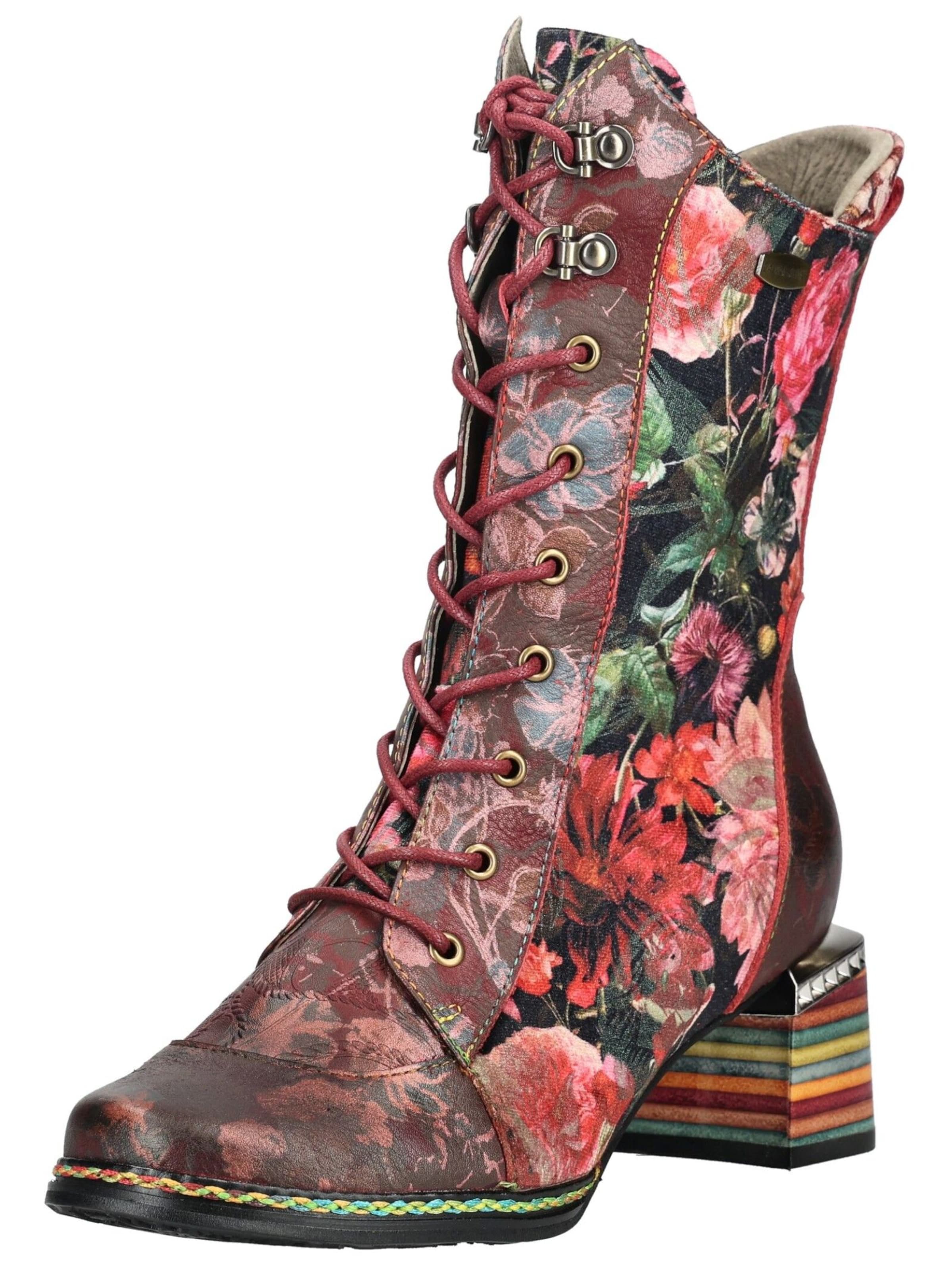 Bottines à lacets Laura Vita en rouge : devant