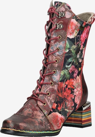 Bottines à lacets Laura Vita en rouge : devant