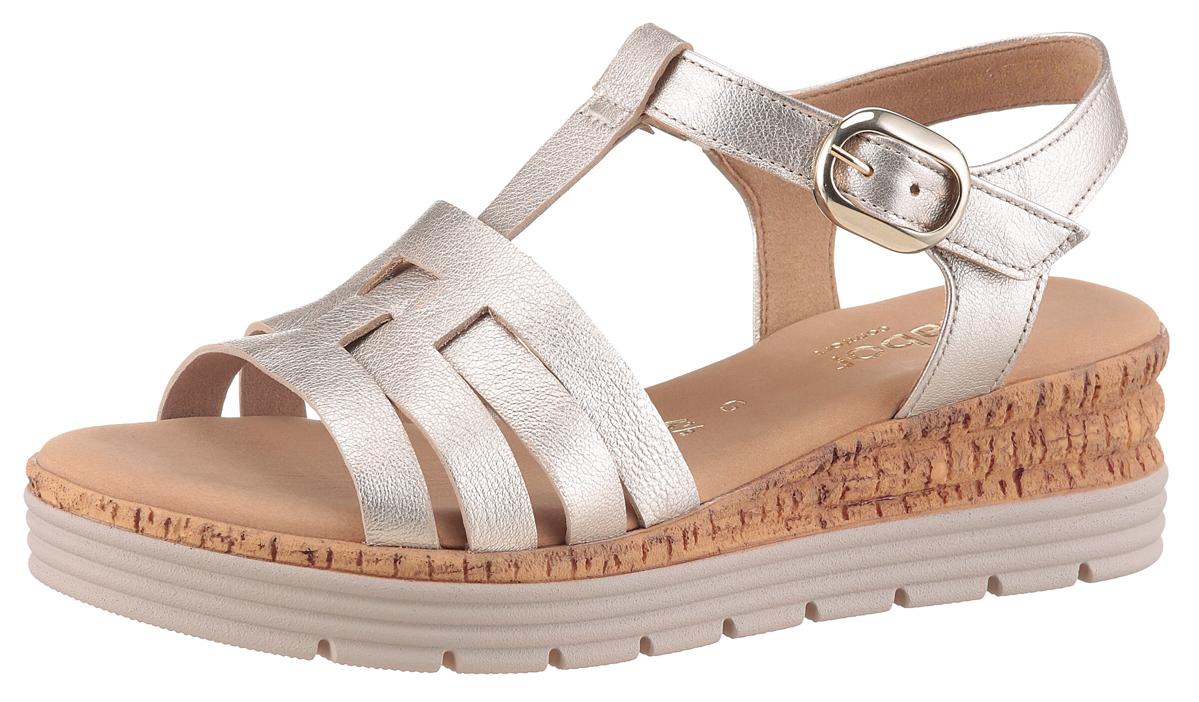GABOR Sandale in Gold: Vorderseite
