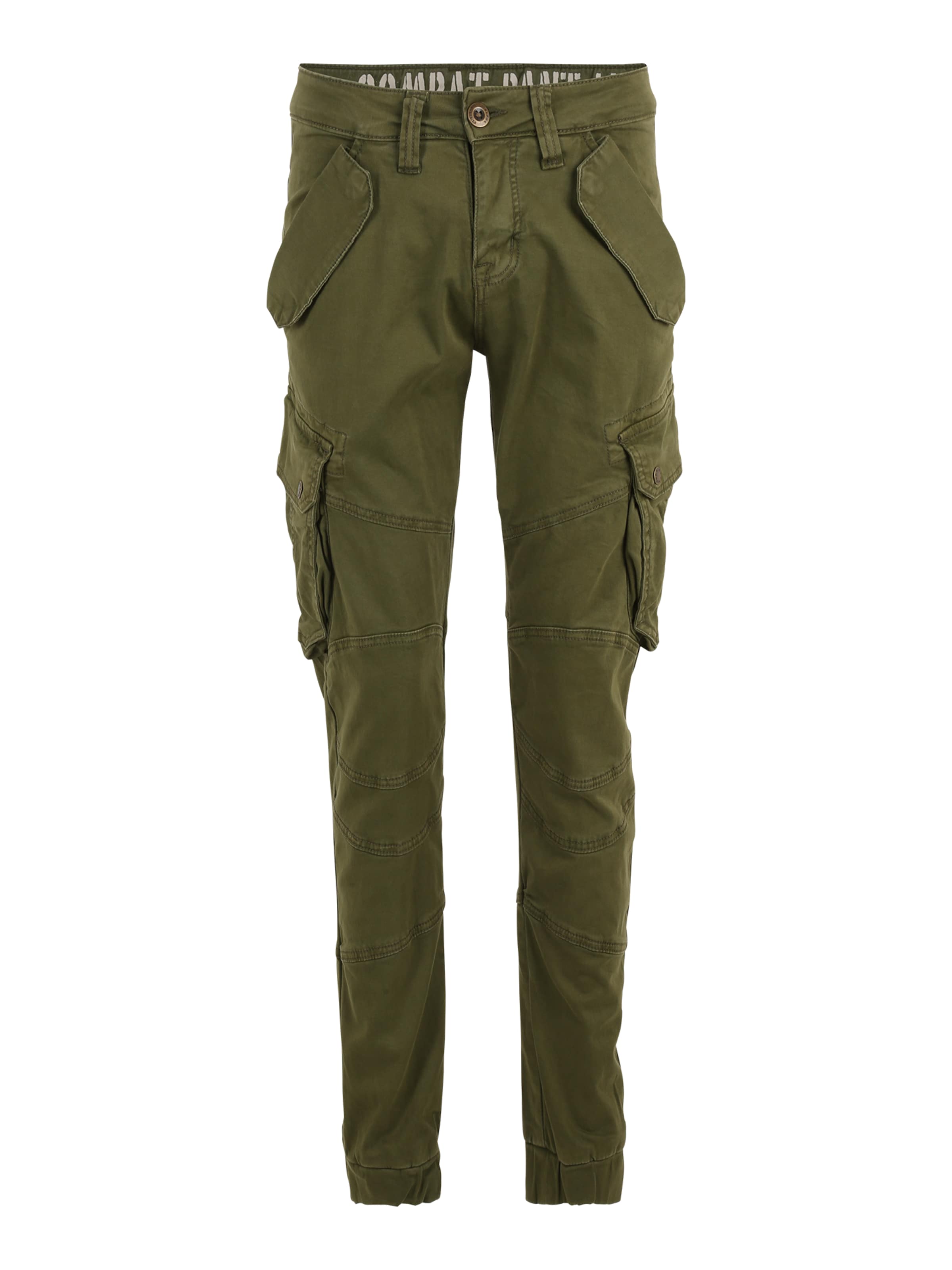 Pantaloni cargo 'Combat' di ALPHA INDUSTRIES in verde: frontale