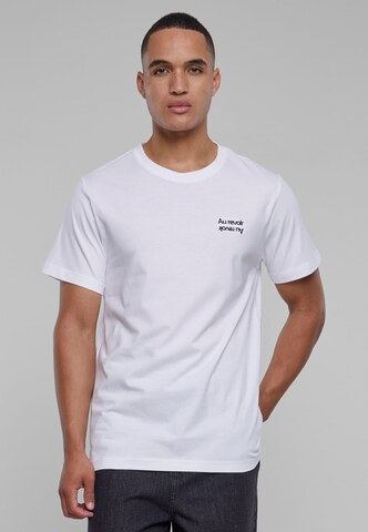 Mister Tee Shirt 'Au Revoir' in Weiß