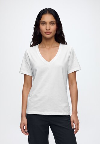 Tricou de la Marc O'Polo DENIM pe alb: față