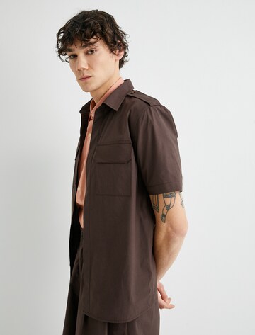 Koton Regular fit Button Up Shirt in Brown
