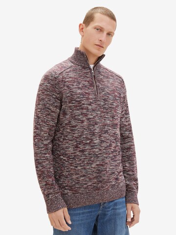 Pull-over TOM TAILOR en rouge : devant