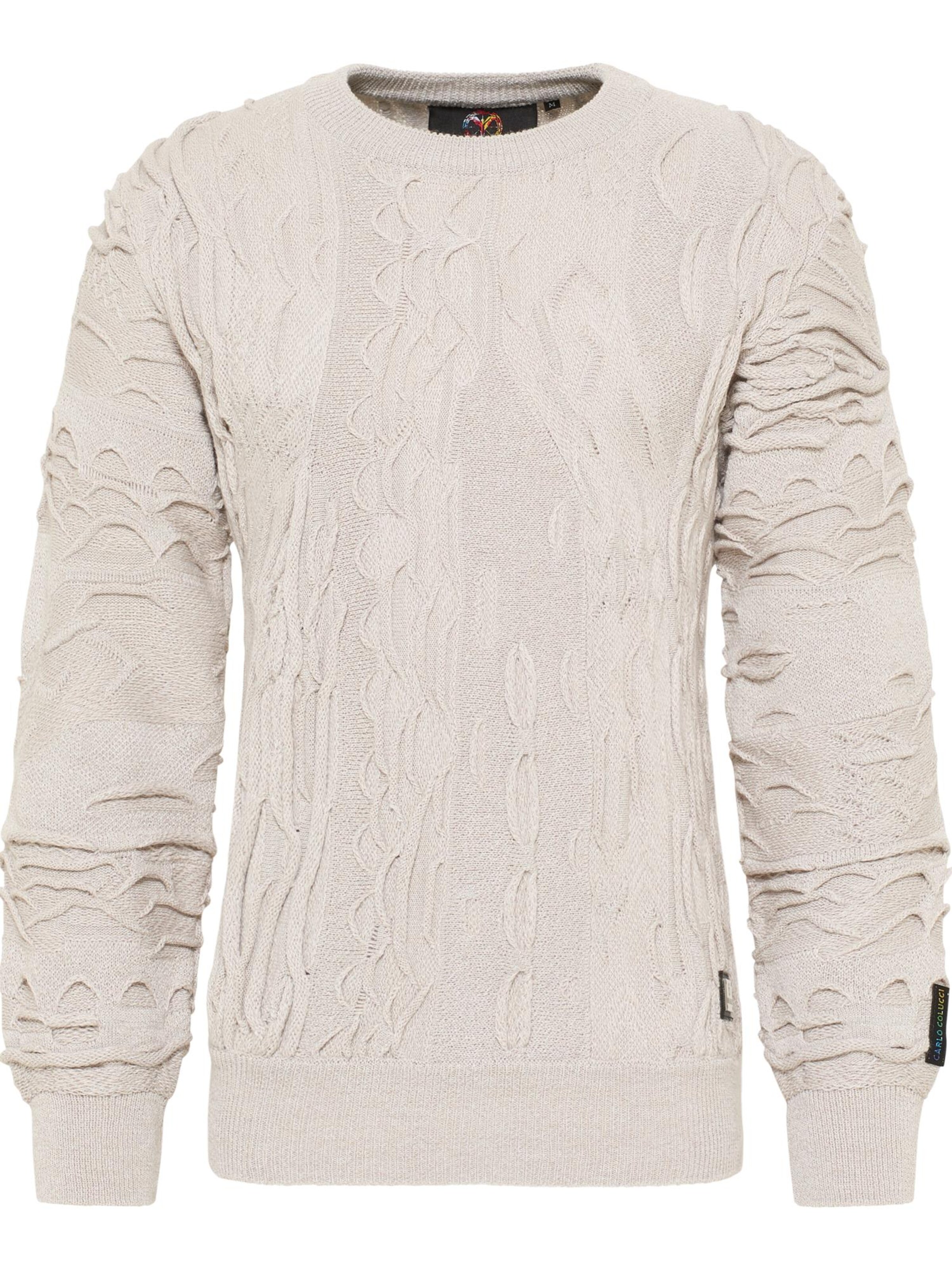 Carlo Colucci Pullover 'D'Andrea' in Grau: Vorderseite