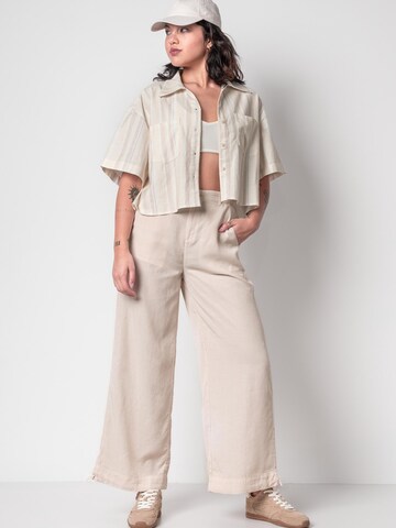 trueStory Wide leg Pants 'FJELLA' in Beige