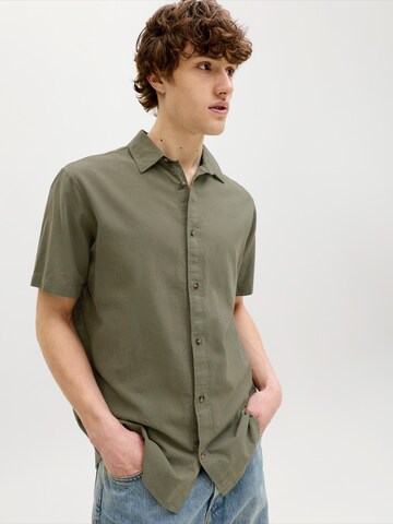 JACK & JONES - Ajuste regular Camisa 'JJESUMMER' en verde