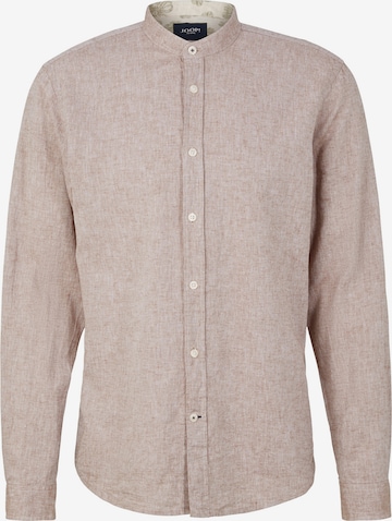 JOOP! Jeans Button Up Shirt 'Hedde' in Brown: front