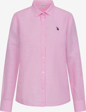 U.S. POLO ASSN. Blouse in Pink: front