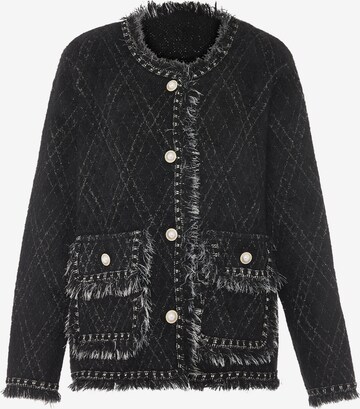 ALARY Knit Cardigan in Black: front