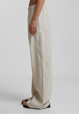 Urban Classics Wide leg Trousers in Beige