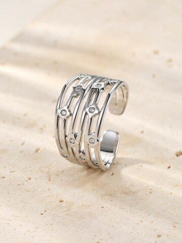 Hey Happiness Ring 'Multi Band Crystal' in Silver