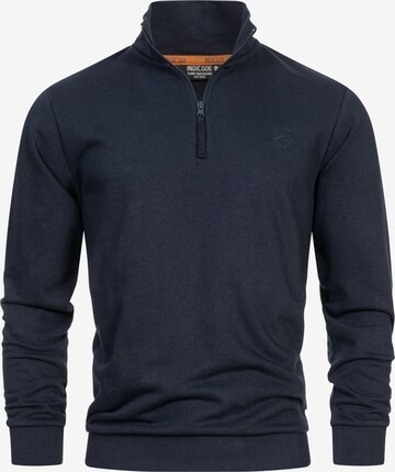 INDICODE JEANS Sweatshirt 'Brandt' in Blue: front