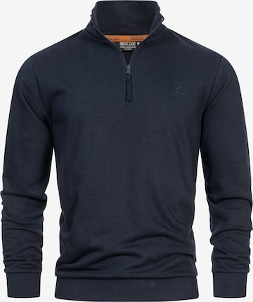 INDICODE JEANS Sweatshirt 'Brandt' in Blauw: voorkant