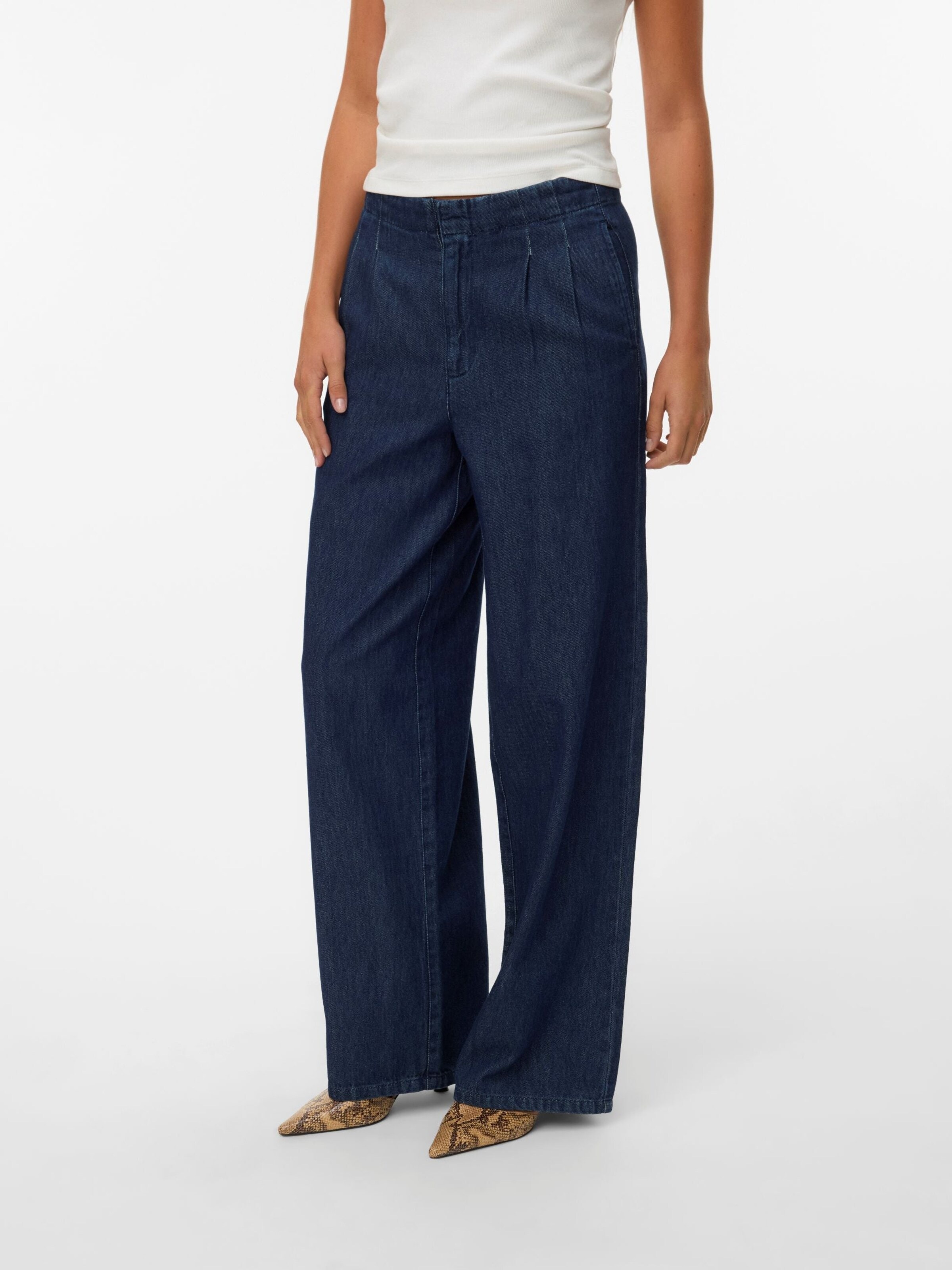 VERO MODA Wide leg Jeans '10339356' in Blauw